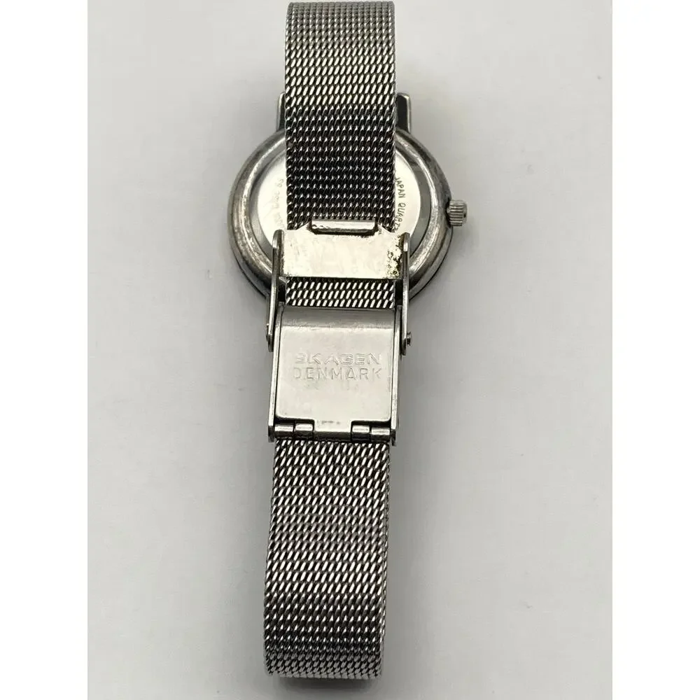 Skagen Sterling Minimalist Slim Women's Watch 26mm - New Battery - Adjustable-WR